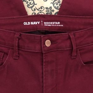Old Navy Rock Star Wine Jeans